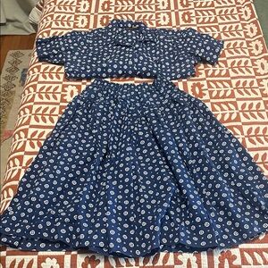 Vintage Liz Claiborne Shirt and Skirt Set
